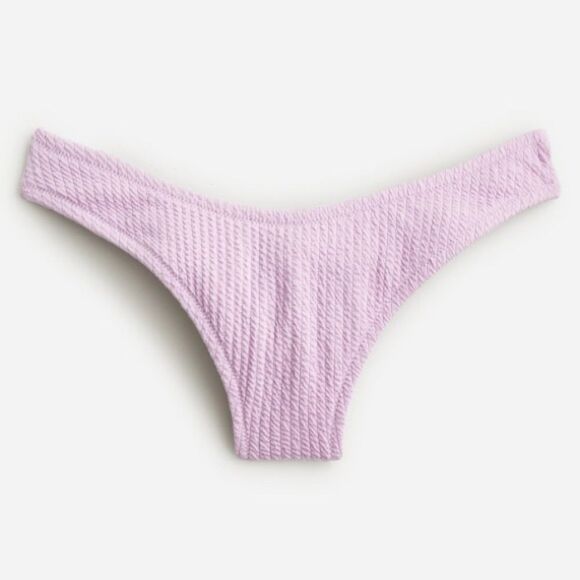 J Crew Textured curved-waist cheeky bikini bottom bc050 L - Picture 2 of 7